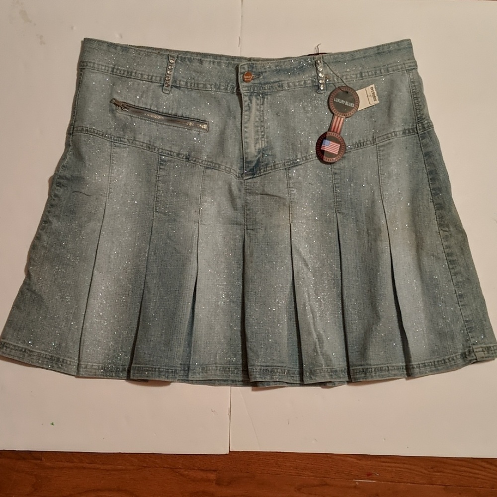 Jean Skirt 23/24 by Luxury Blues Bling Sparkle NWT